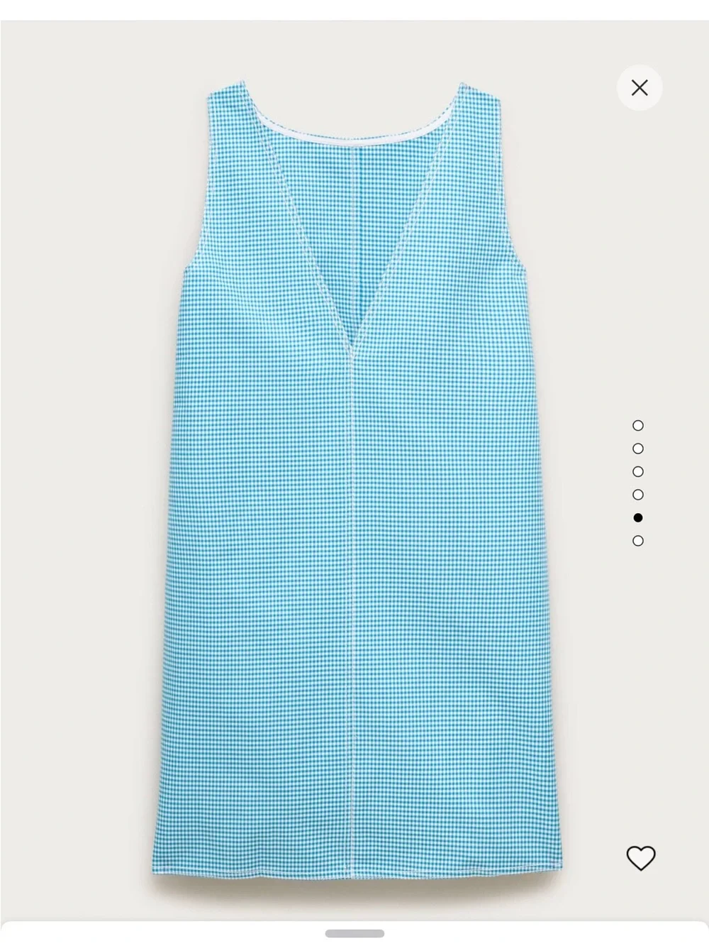 Light Blue Gingham Shift Dress